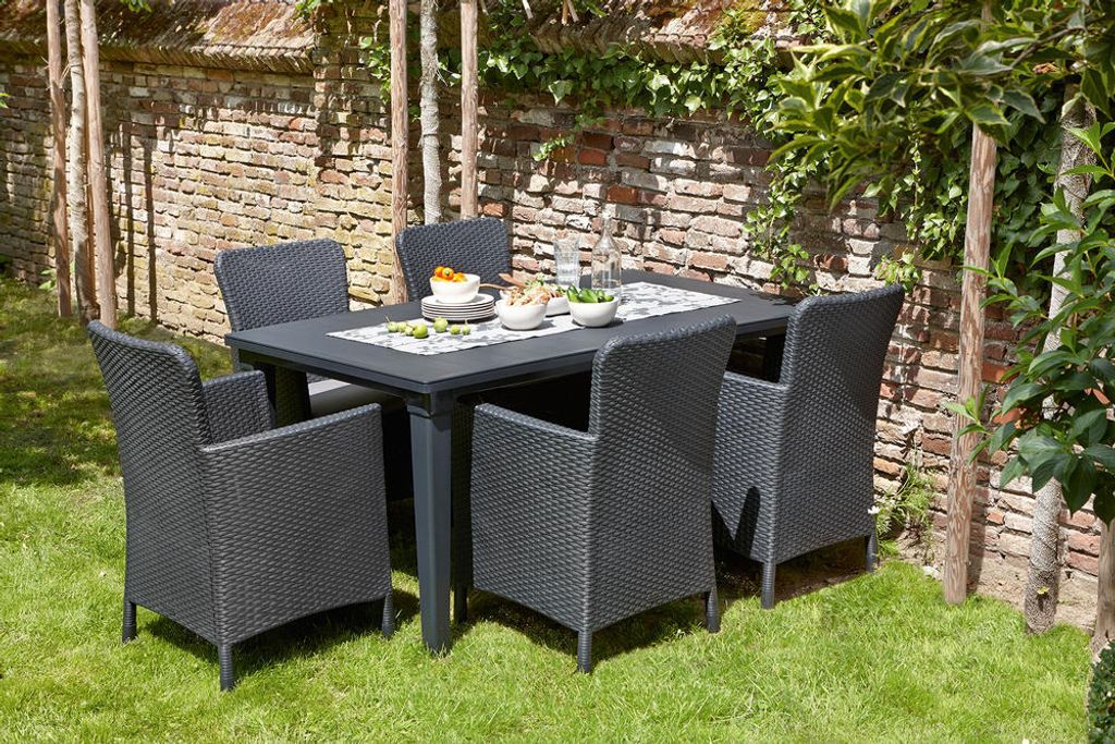 Tisch Futura 165 x 94 x 75 cm, rechteckig, anthrazit Produktbild 8