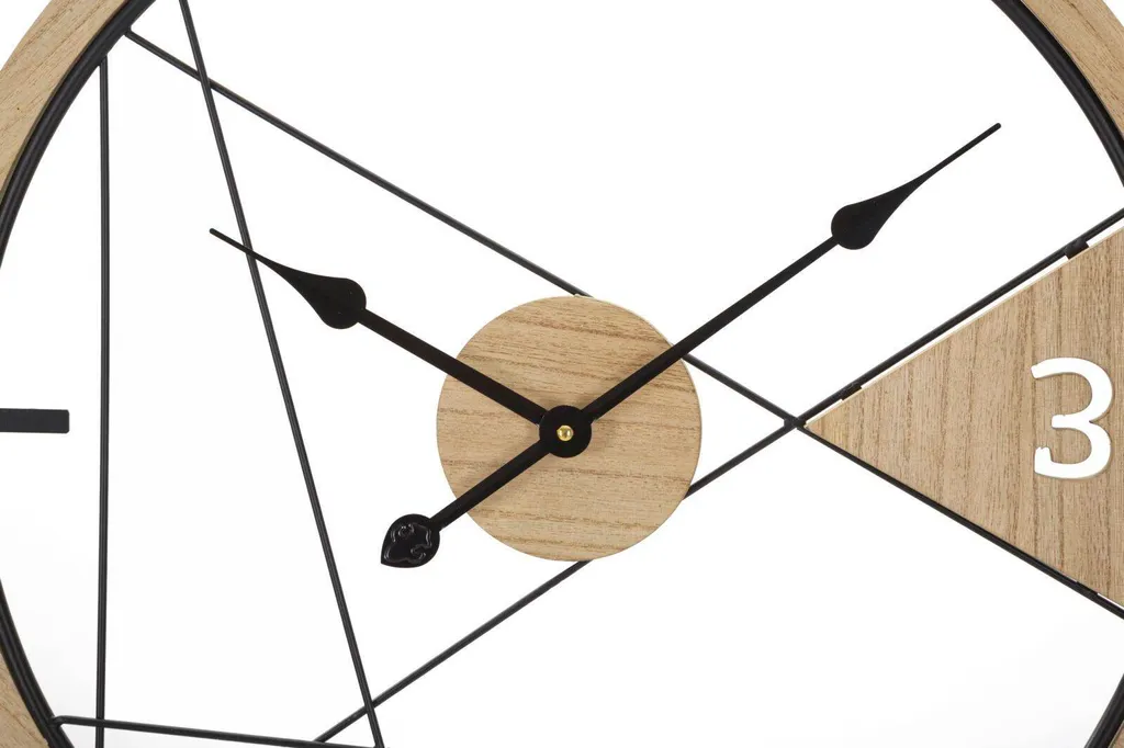 Grande horloge murale design géométrique 60 cm pour salon et bureaux - 2