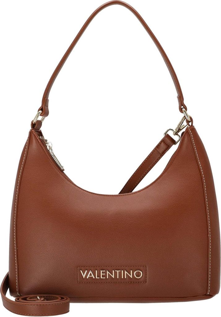 Nachhaltige braune Damenhandtasche mit Schultergurt und Kontrastdetails