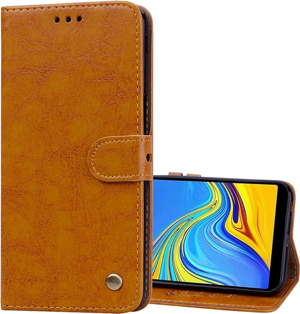Mobigear Wallet Samsung Galaxy J6 Plus Hülle Klapphülle Geldbörse - Cognac