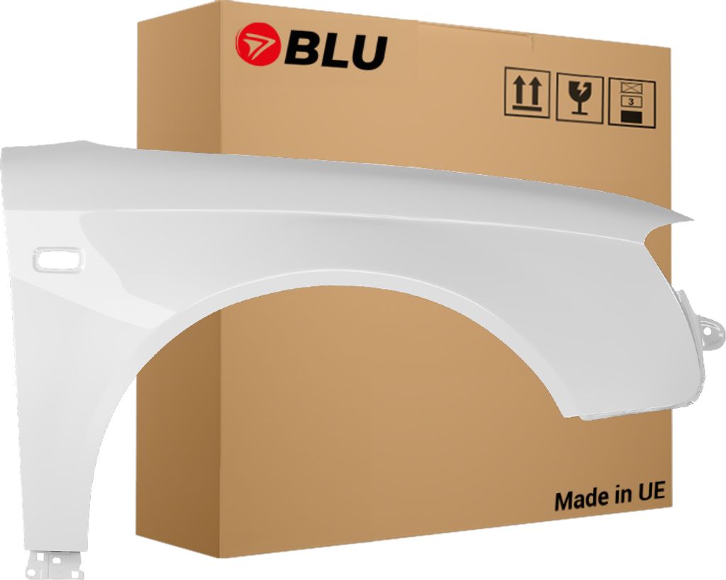 BLU Kotflügel Passend für Audi A4 B7 LY9C Rechts Weiss IbisWeiss | 2004-2008 | Vorderseite Vorne | Lackiert | Einbaufertig
