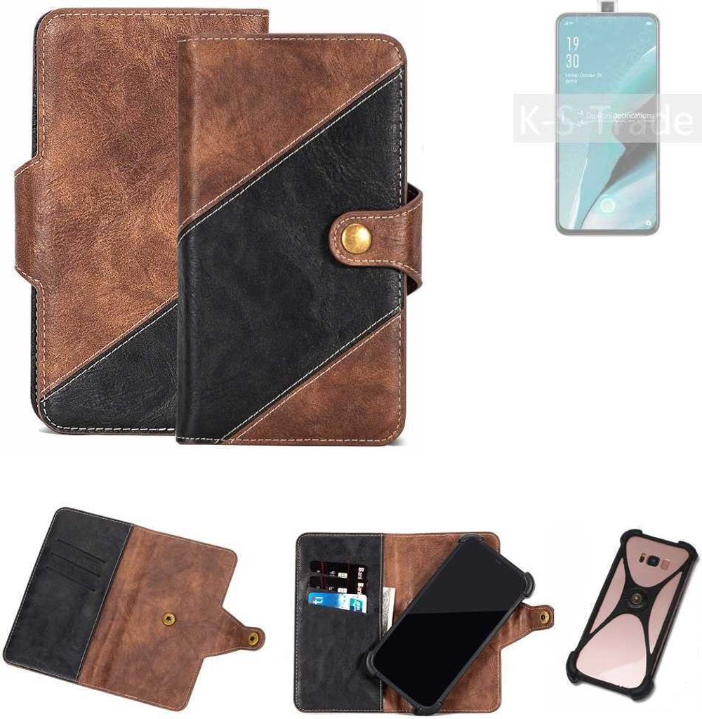 K-S-Trade Handyhülle Schutzhülle Bookstyle Case kompatibel mit Oppo Reno2 Z Klapphülle Cover Hülle Schutztasche 1x