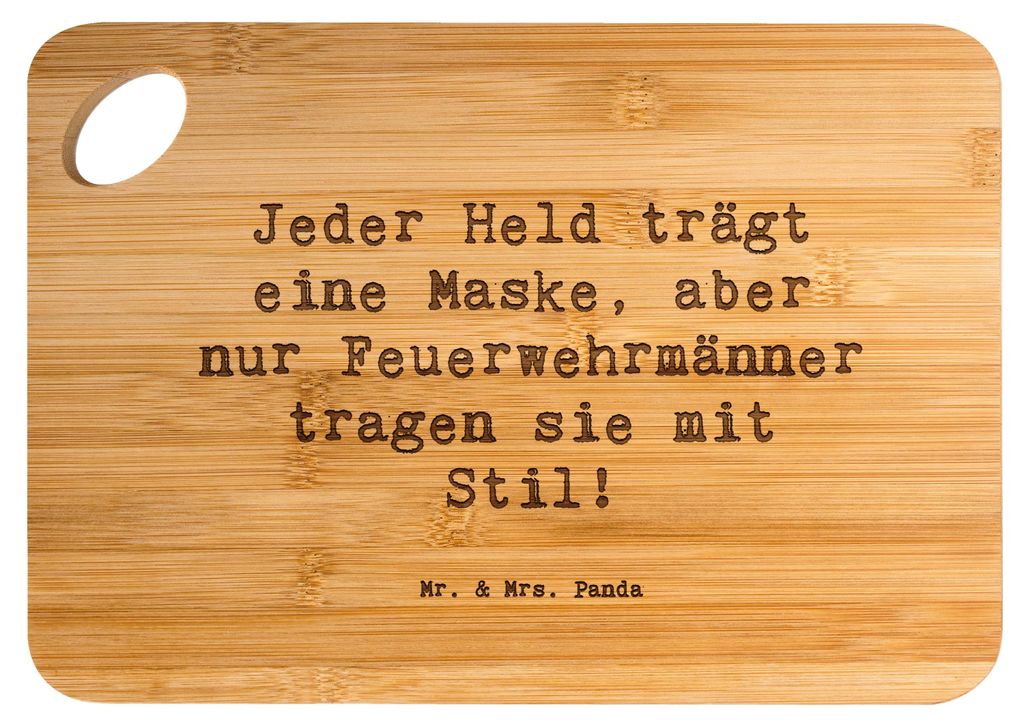 Mr. & Mrs. Panda Hackbrett Spruch Stilvolle Feuerwehrmann - Transparent - Geschenk, Held, Rettung, mutig, Frühstücksbrettchen, holzschneidebrett,...