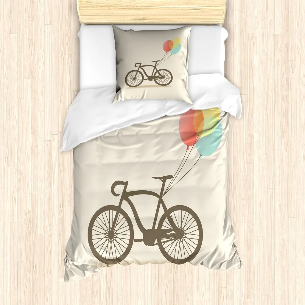 Set Copripiumino ABAKUHAUS Bike Party 135x200 cm - Anallergico e Vivace