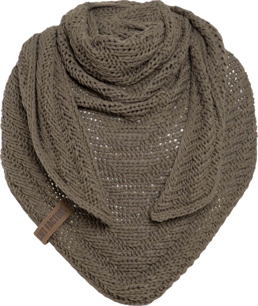 Knit Factory Sally Dreiecksschal - Cappuccino - 220x85 cm
