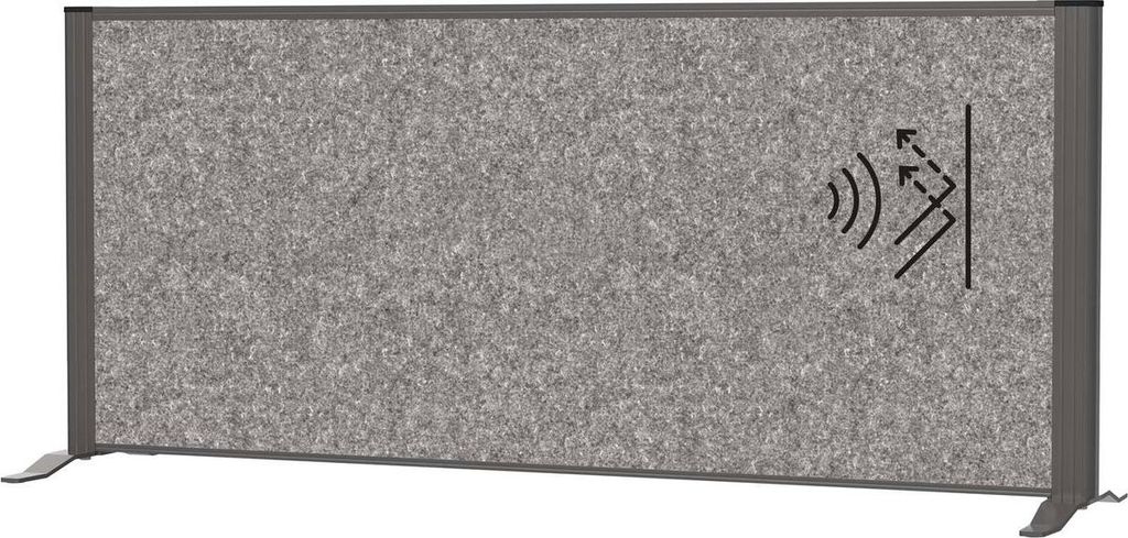 MAUL Sideboard-Trennwand MAULconnecto Akustik dunkelgrau Standfuß 120 x 35 x 52.75 cm anthrazit