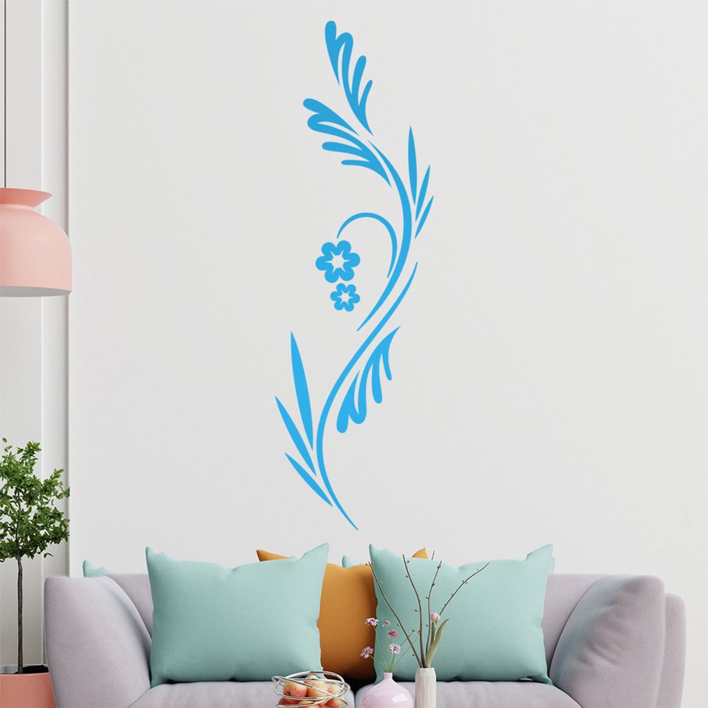 Blume - Bambus - Pflanze Wandtattoo in 6 Größen - Wandaufkleber Wall Sticker - Dekoration, Küche, Wohnzimmer, Schlafzimmer, Badezimmer