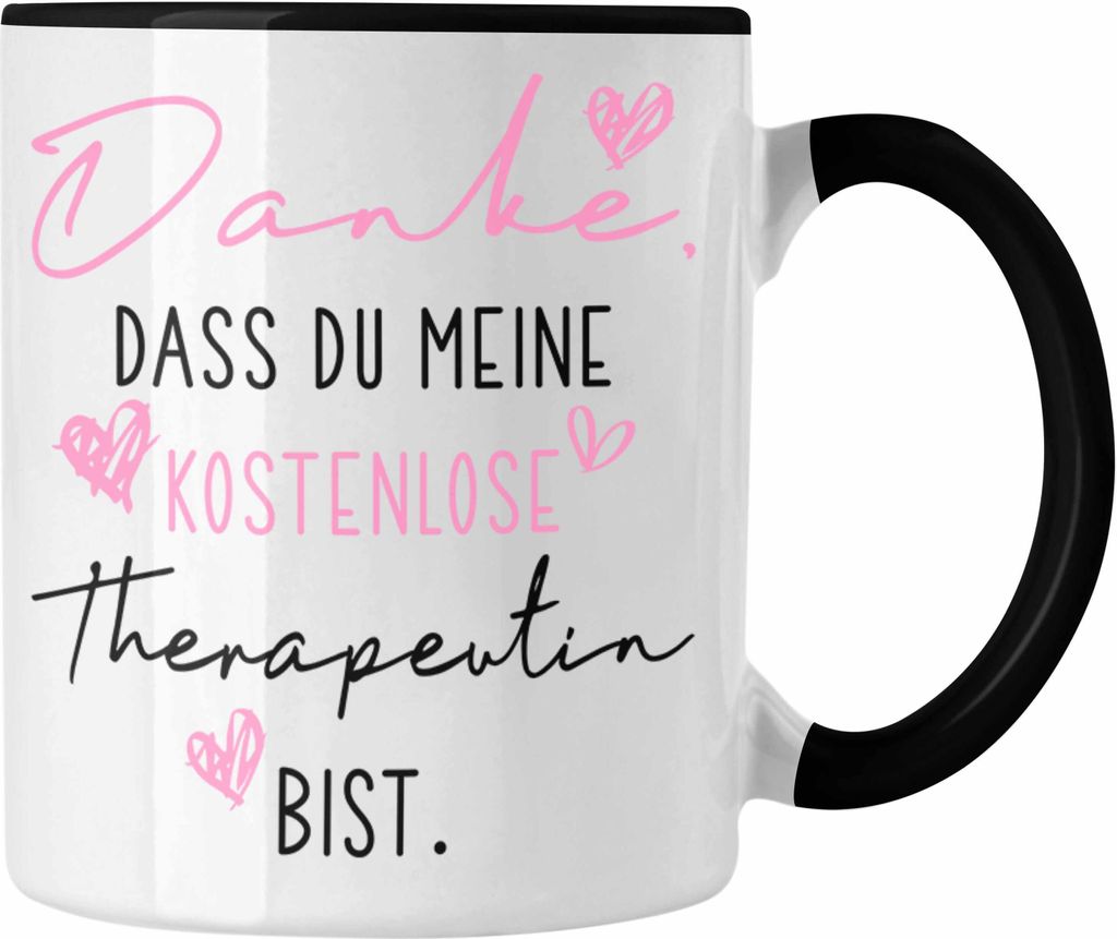 Trendation - Beste Freundin Tasse Geschenk Beste Freundinnen Geburtstag Lustig Freundinnen Spruch Becher - Danke Dass Du Meine e Therapeutin Bist (...
