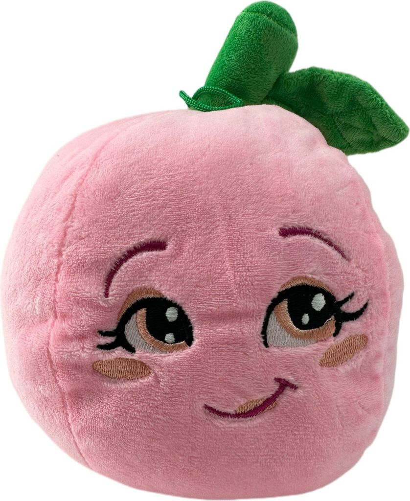 Plüschtier Boba Pfirsich Kuscheltier Gemüse Plüschpuppen Kaufladenzubehör Weiche Kuscheltier Weiche Puppe Kissen Kinderspielzeug (14 cm)