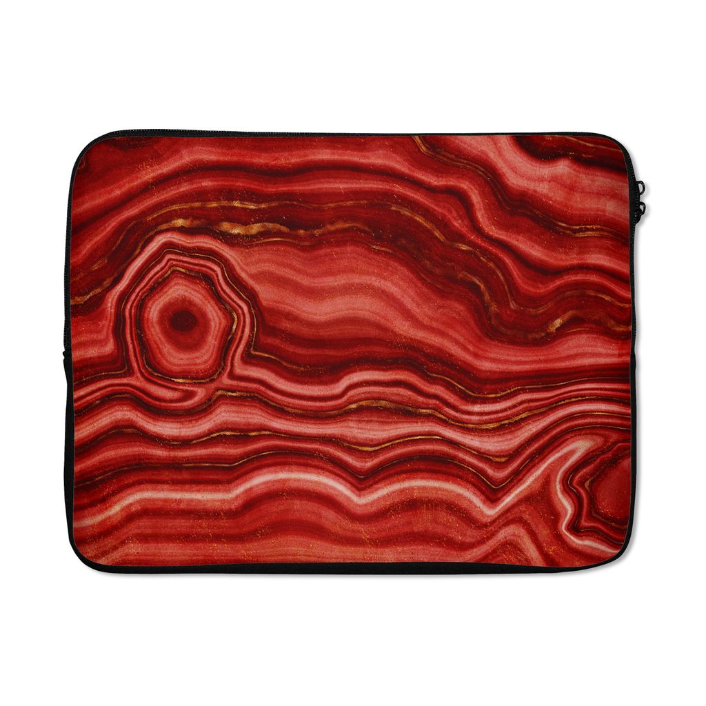 MuchoWow Laptop Hülle 15 Zoll Rot - Achat - Edelsteine Laptoptasche - Laptoptasche - Sleeve - Rundum-Schutz