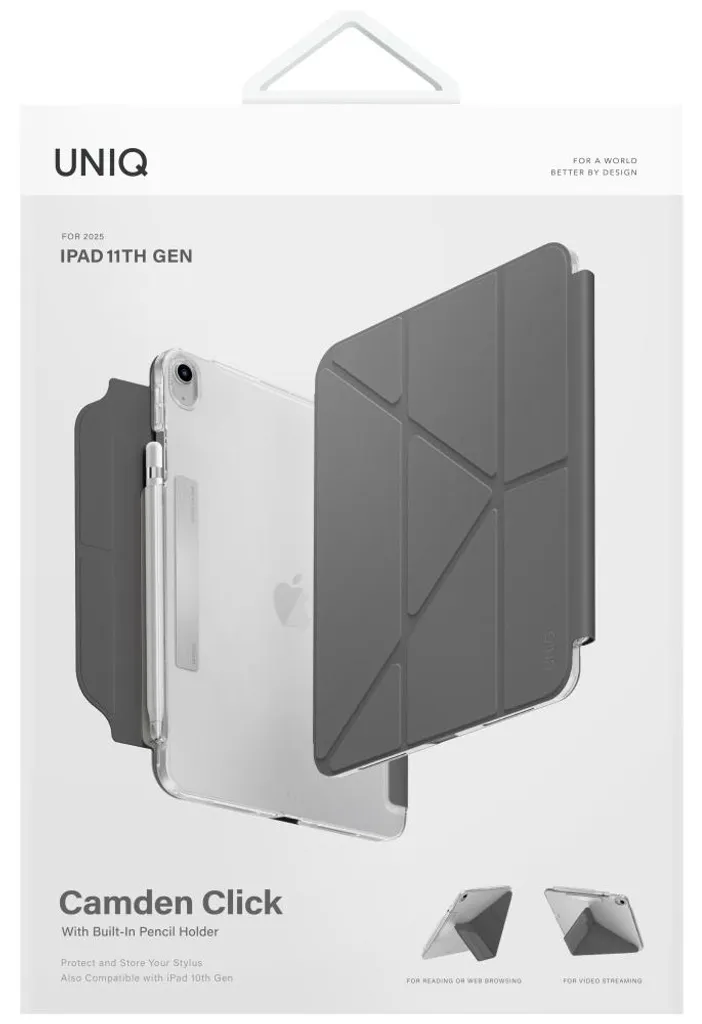 Smart case iPad 10.9 protection écran UNIQ Camden Click grise