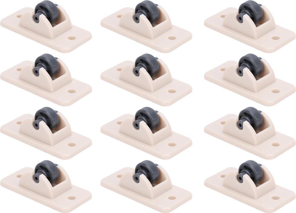 20 Stück Mini selbstklebende Lenkrollen, nicht drehbar, für kleine Möbel, zum Aufkleben auf Riemenscheiben, Lenkrollen aus Kunststoff