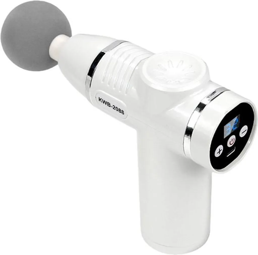 Soulagement Douleurs Musculaires Pistolet de Massage LCD Blanc Mini