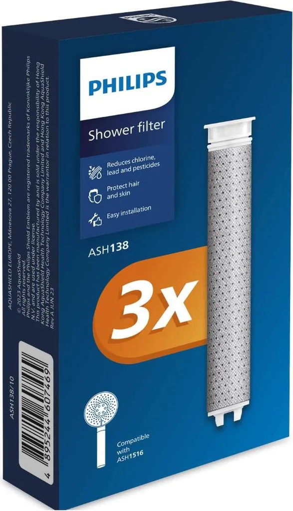 Filtre de Douche Philips PHASH138/10 - Solution Anti-Calcaire et Démangeaison