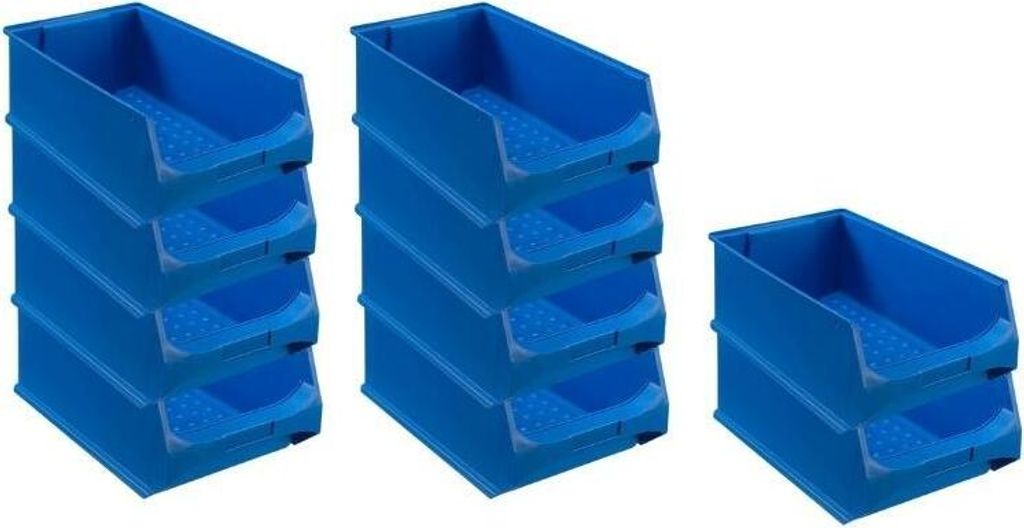 SparSet 10x Blaue Sichtlagerbox 5.0 | HxBxT 20x30x50cm | Produktbild 