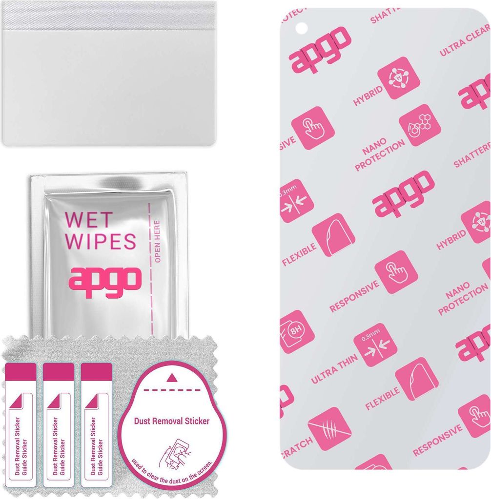 apgo Ultra-klar Hybrid Schutzglas kompatibel mit Oukitel WP7 Lite, Flexible Nano Glass, toller Ersatz für Hartglas, kratzfester Displayschutzglas,...