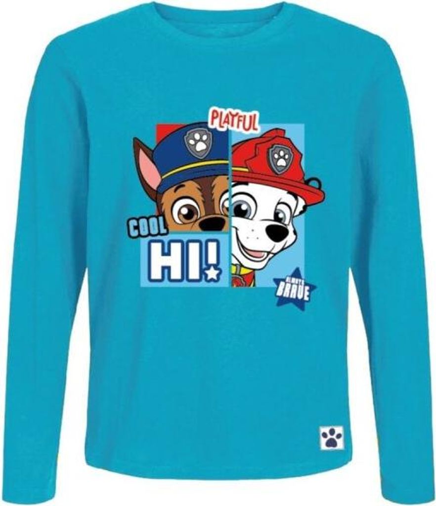 Paw Patrol Langarmshirt für Kinder – Stylisches Shirt mit den beliebten Helden 6 Jahre Blau