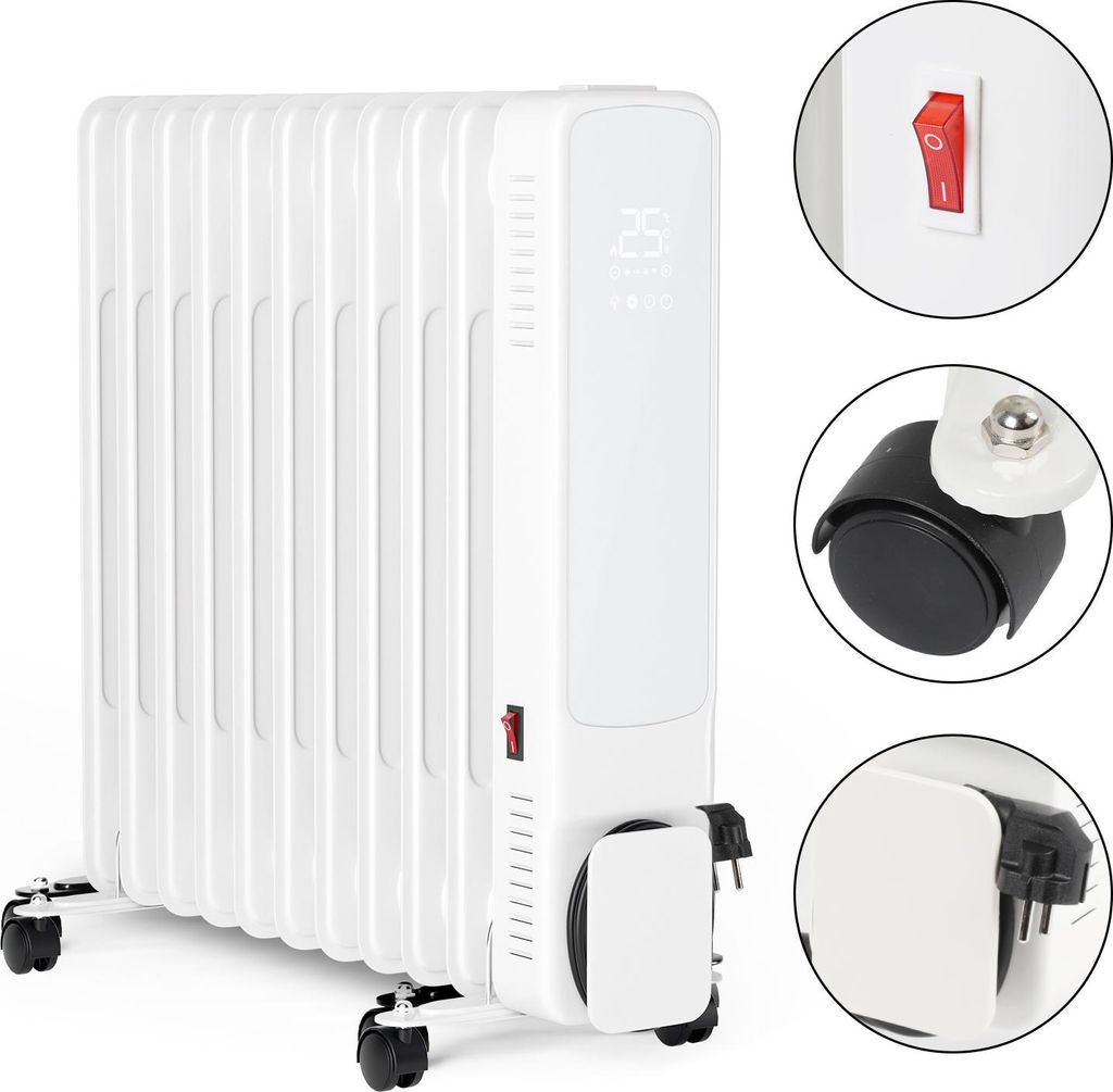 Jayseuw Ölradiator 2500W 11 Rippen mit LCD-Display Produktbild 