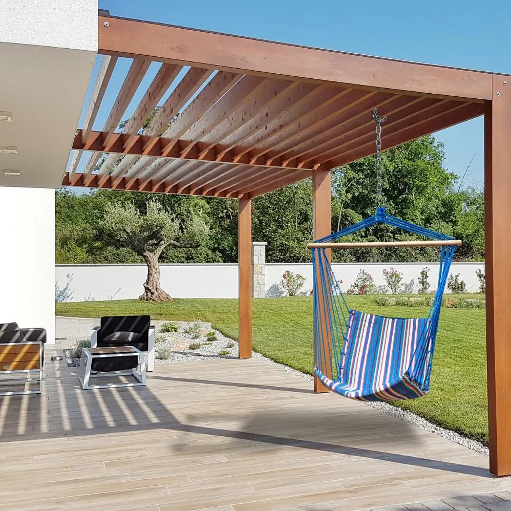 Sedia Pensile Zolta Verde 50x100 cm | Altalena da Giardino Portata 120kg - 8