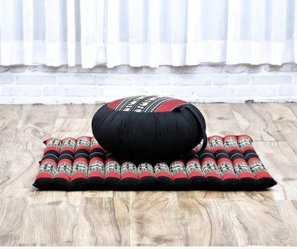 Coussin rond et tapis de sol en kapok pour yoga et relaxation à la maison