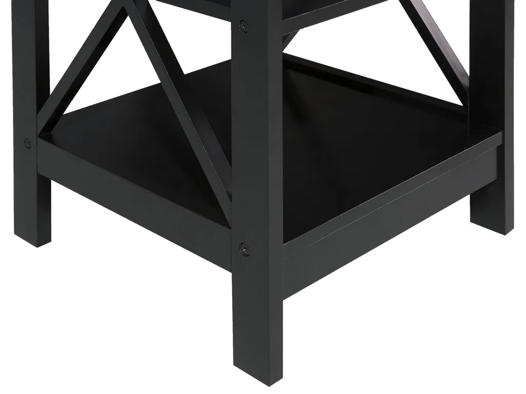 Table d'appoint stable noire 40 cm pour petits espaces et salon moderne - 9