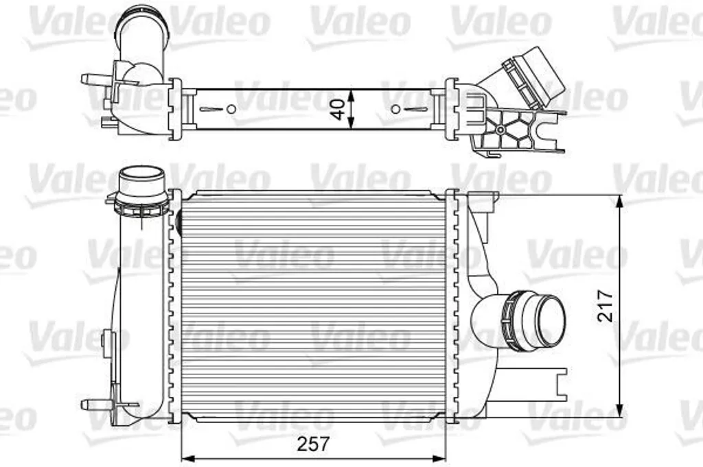 Intercooler de suralimentation Valeo pour Logan, Sandero et Clio IV