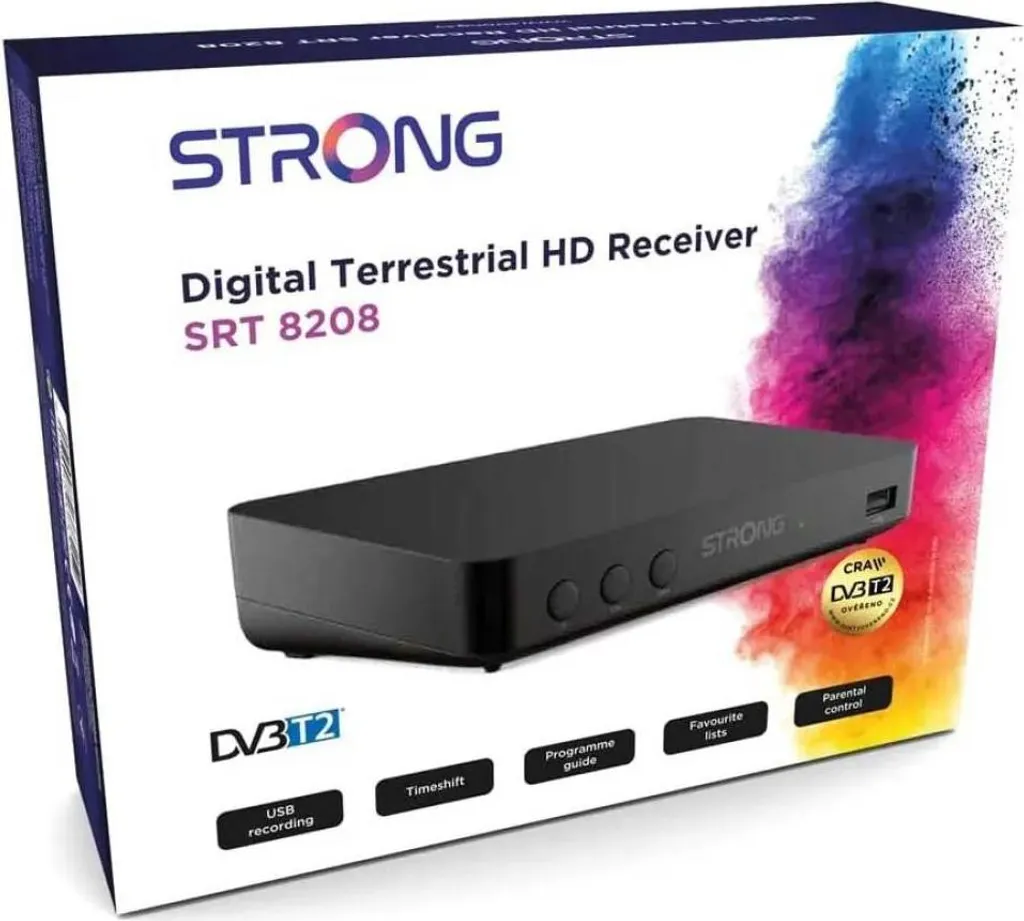 Décodeur TNT HD Strong SRT 8208 Récepteur TV Terrestre Ethernet