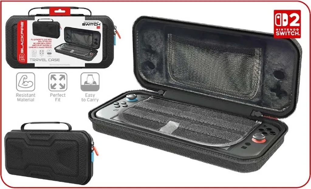 Arcade1up Switch 2 Deluxe Travel Case Sleeve Nero Nero Taglia unica