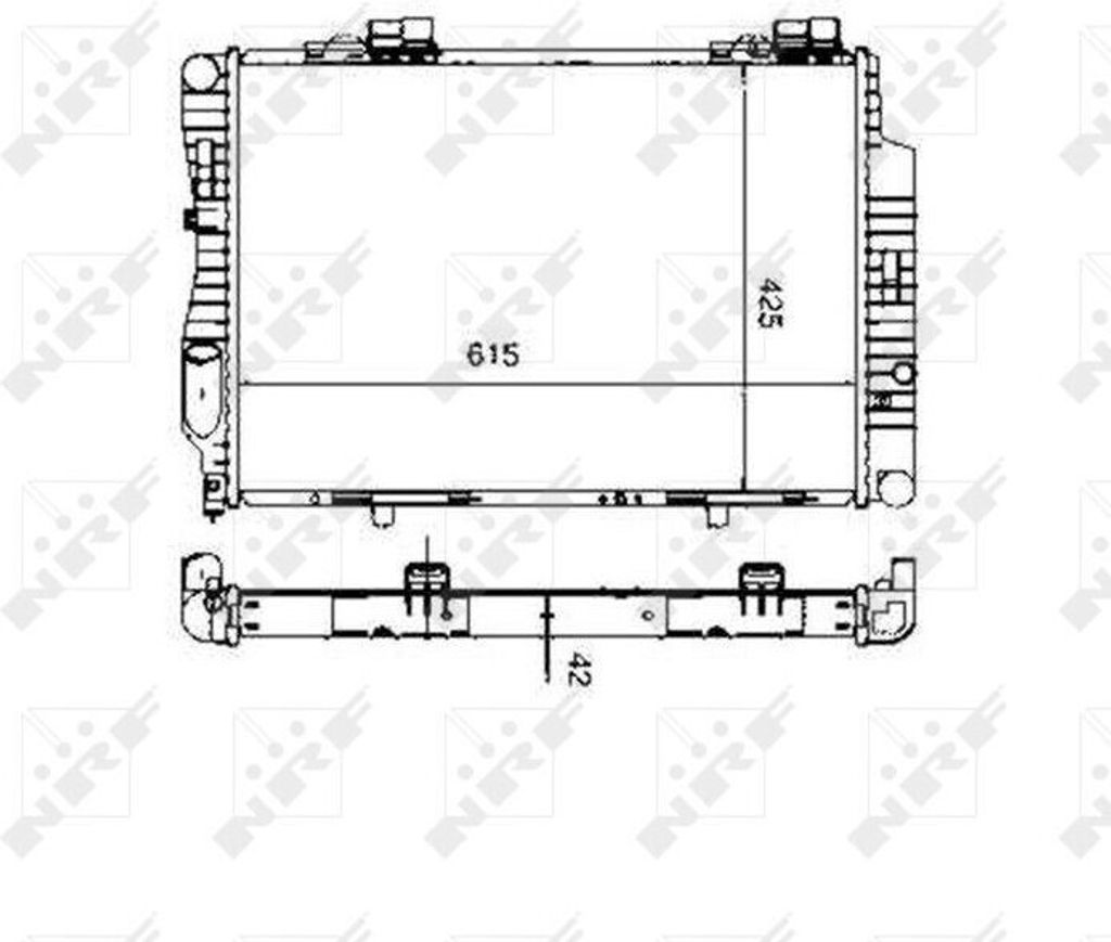 NRF 55333 - OE 2025004103 Kühler, Motorkühlung für C-Klasse (W202)
