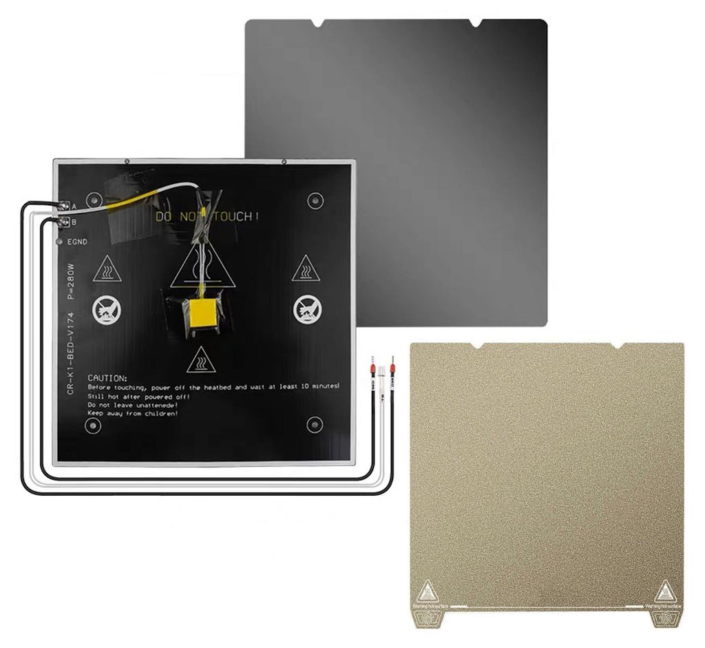 Druckplattform fš¹r 3D-Drucker, beheiztes Aluminiumbett mit PEI-Folie, doppelseitig strukturiert, kompatibel mit CREALITY K1/K1C, leicht austausc...