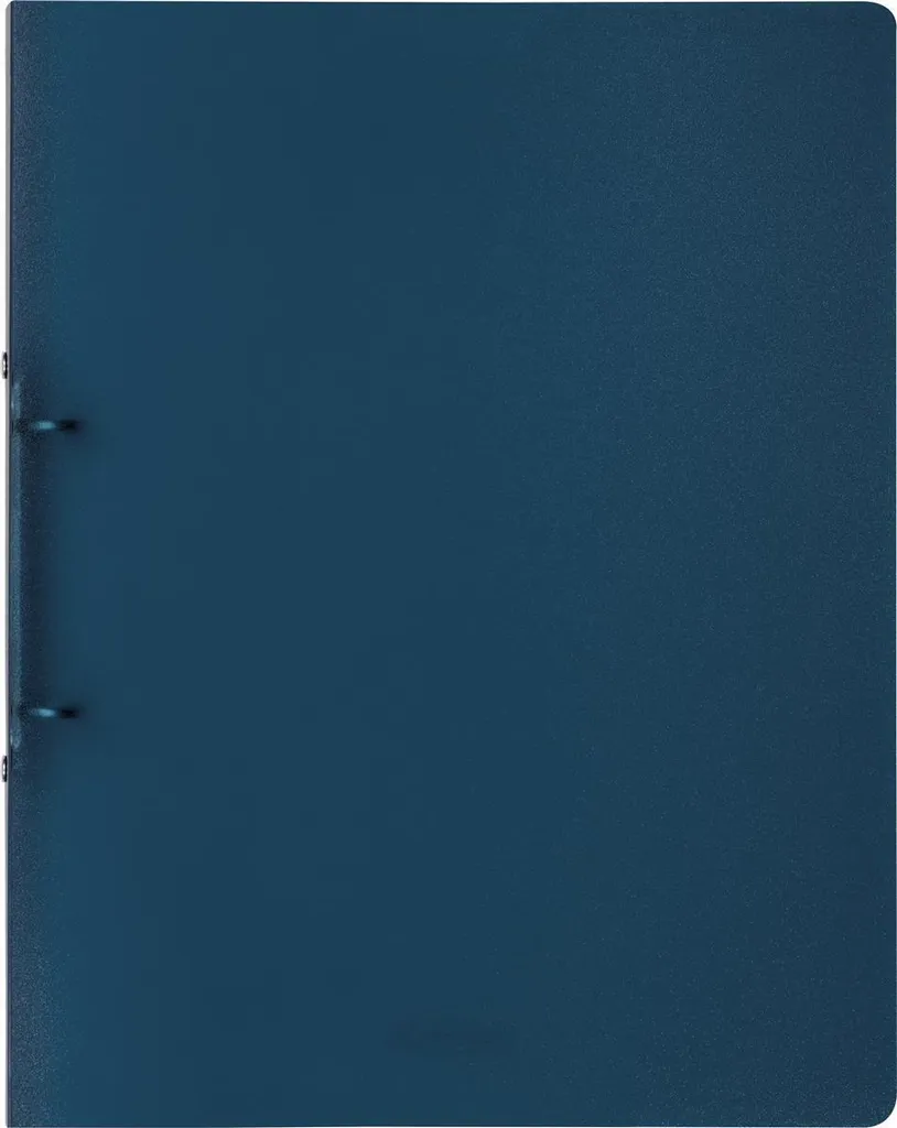 Classeur A4 fin 2 anneaux 25mm BRUNNEN aspect tissu bleu jean 2R