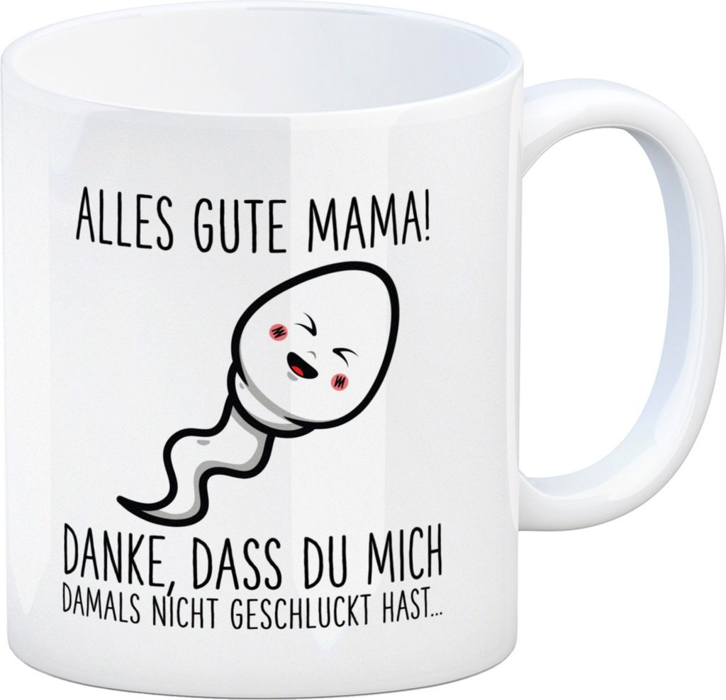 Spermium Muttertag Kaffeebecher mit Spruch Alles gute Mama