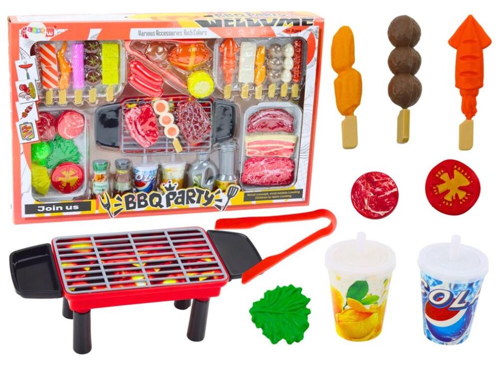 Lean Toys Zestaw Przyj?cie Grill Potrawy Napoje Warzywa 40 Elementów