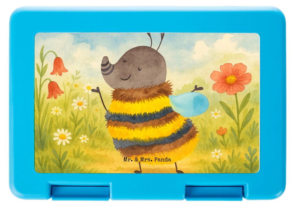Mr. & Mrs. Panda Lunchbox Hummel flauschig Design - Weiß - Geschenk, Biene, Jausenbox, Bento Box, Natur, Snackbox, Blume, Bentobox, Lebensmittel A...