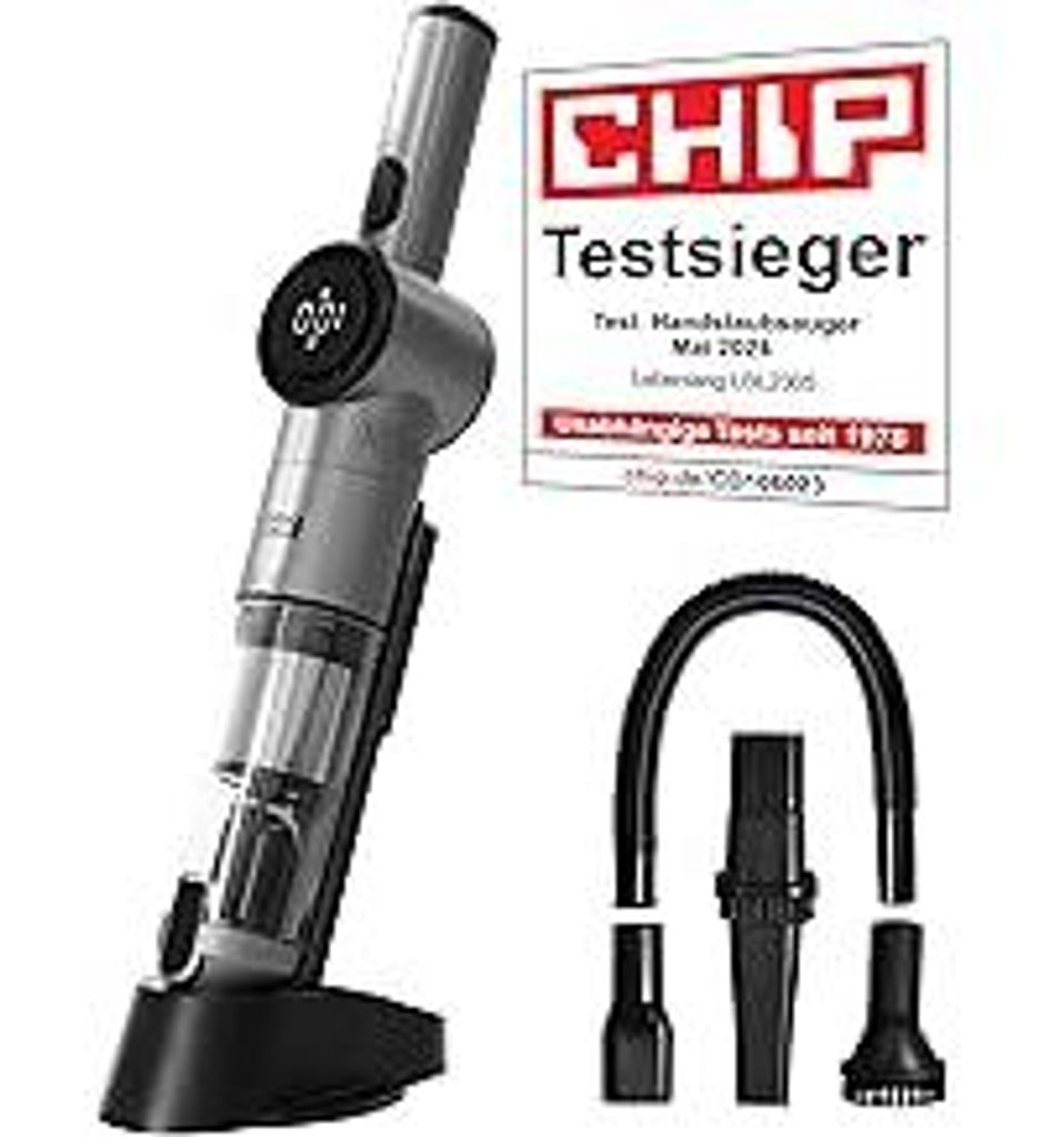 LEBENLANG Handstaubsauger Akku - Dual-Filter & Li-Ion I Inkl. Ladestation I 17000PA Handstaubsauger Auto Staubsauger stark Akkusauger kabellos Hand...