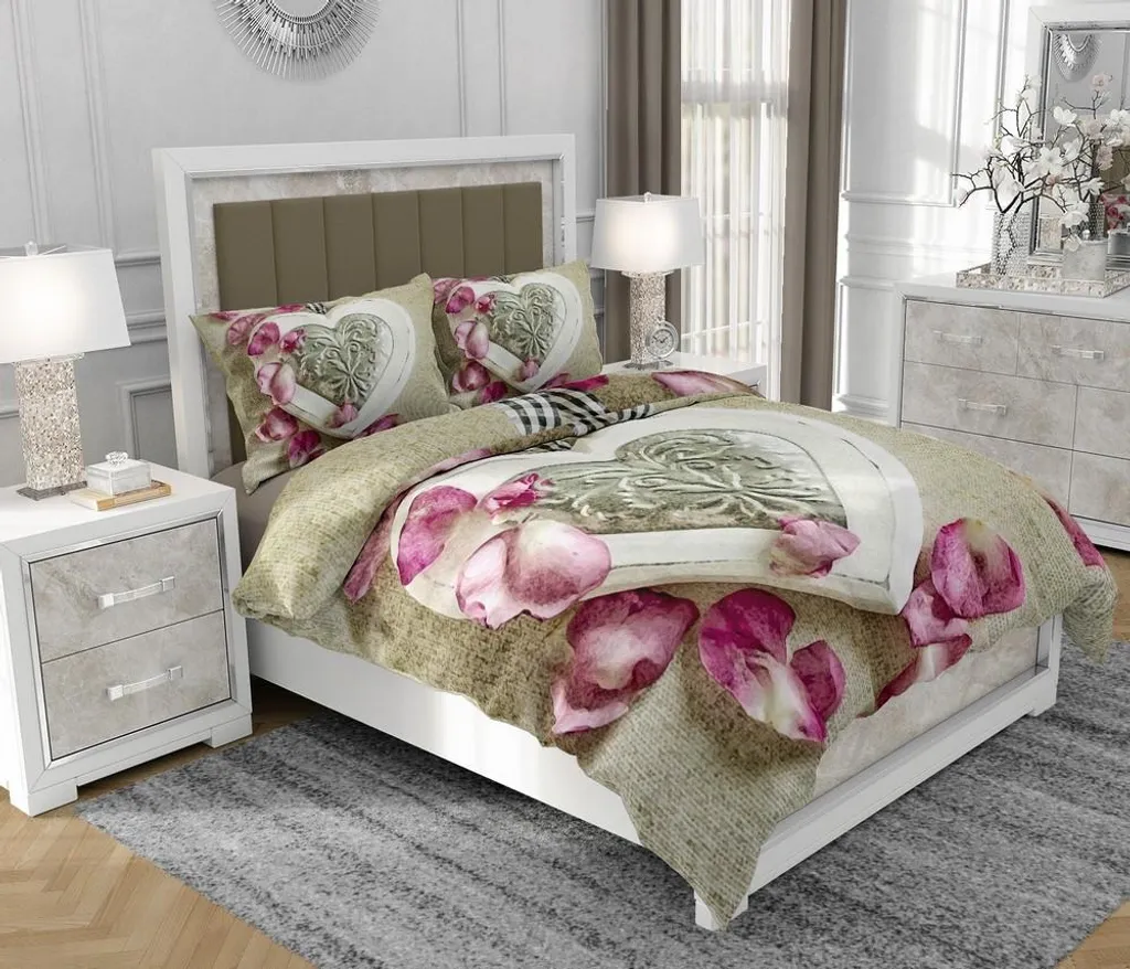 Biancheria da Letto SOVIO 100% Cotone | 140x200 | Zip Alta Resistenza