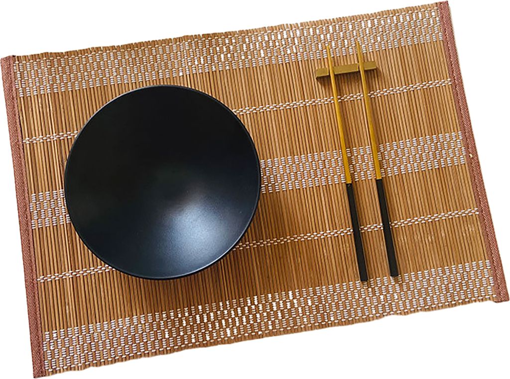 Gewebtes Tischset aus Bambus, rechteckige Form, verdickt, hitzebeständig, ölbeständig, rutschfest, für Partys, Hochzeiten, Bankette, Tischdekor...