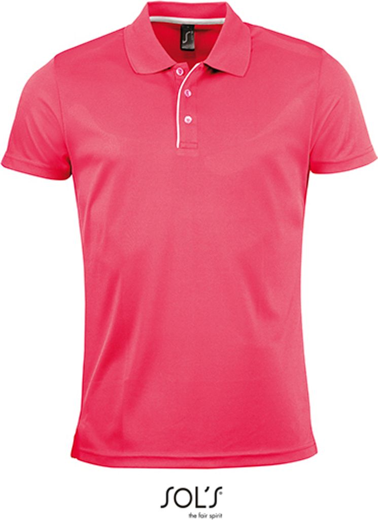 SOLs 01180 | Mens Sports Polo Shirt Performer - Farbe: Neon Coral - Größe: 3XL