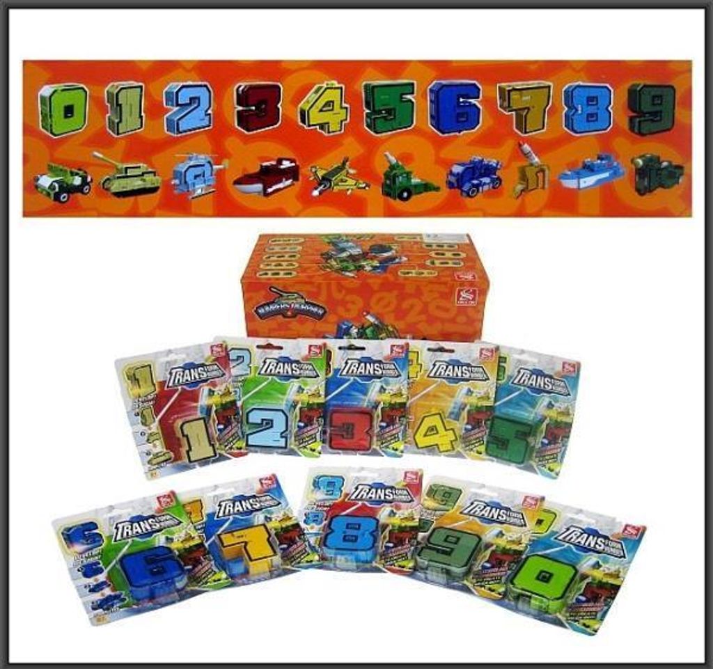 0-9 Fahrzeug / Waffe / Robotertransformatoren Blister P20 Preis für 1 Stück