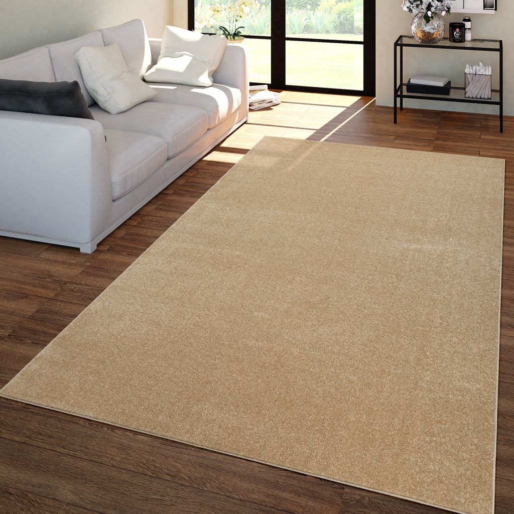 TT Home Wohnzimmer Teppich Kurzflor Unifarbendes Design Modern Und Zeitlos Größe 120x170 cm