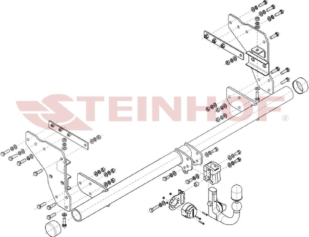 Z547236 Anhängerkupplung passend für MITSUBISHI L-200 01/2019- abnehmbar