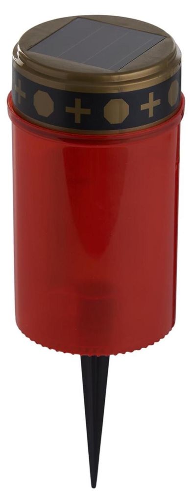 Kynast Solar Grablicht rot LED mit Erdspieß 7x20cm 1 Stück Produktbild 