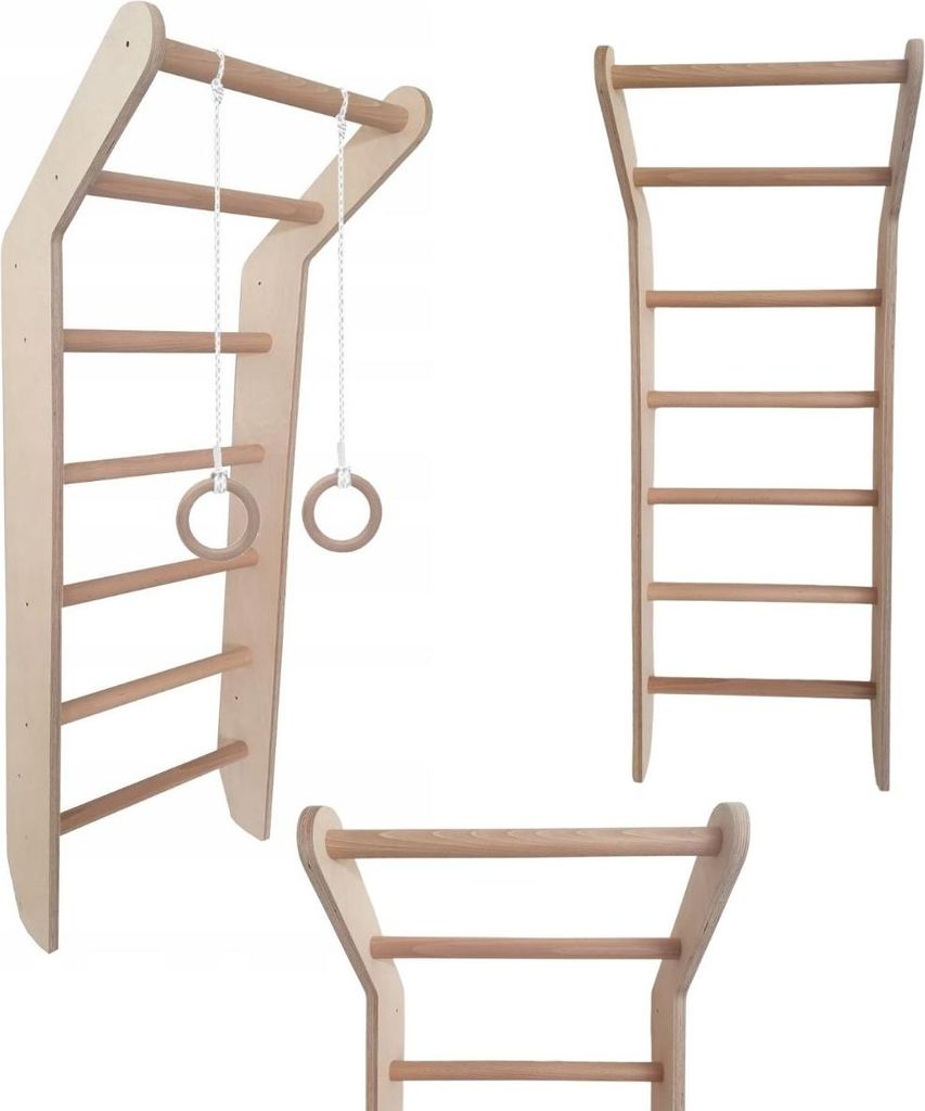 Kinder Sprossenwand aus Naturholz für Kleinkinder
