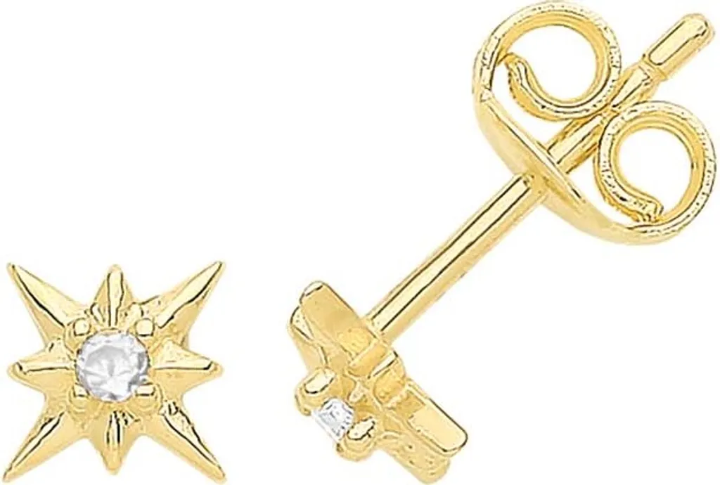 Boucles d'Oreilles Étoile Or 375 millièmes - Format Mini 4mm Chic - 2