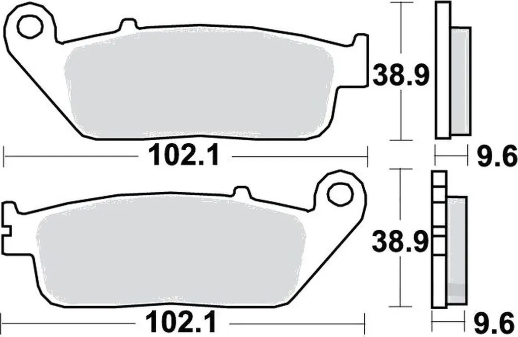 Patin de frein arrière pour moto Honda NSA 700 A DN-01 ABS 2008 à 2011
