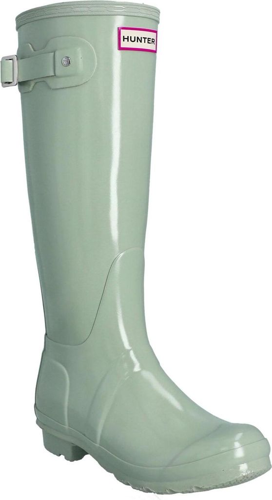 Hunter - Damen Gummistiefel "Original Tall Gloss" FS11422 (38 EU) (Seegrün)