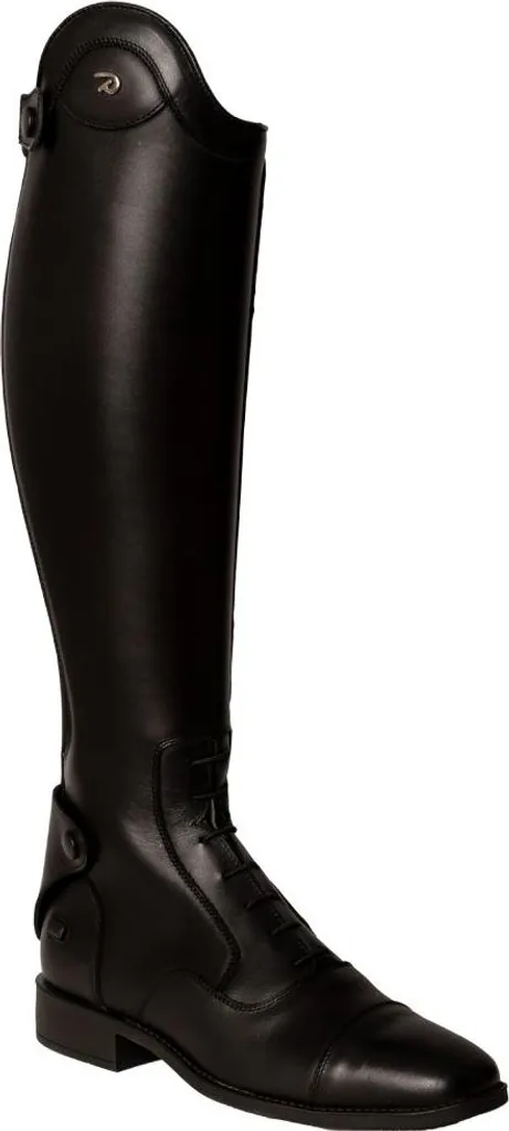 Mini-Chaps d'Équitation Dyon Exel Hunting Croco MH en Cuir Noir Véritable
