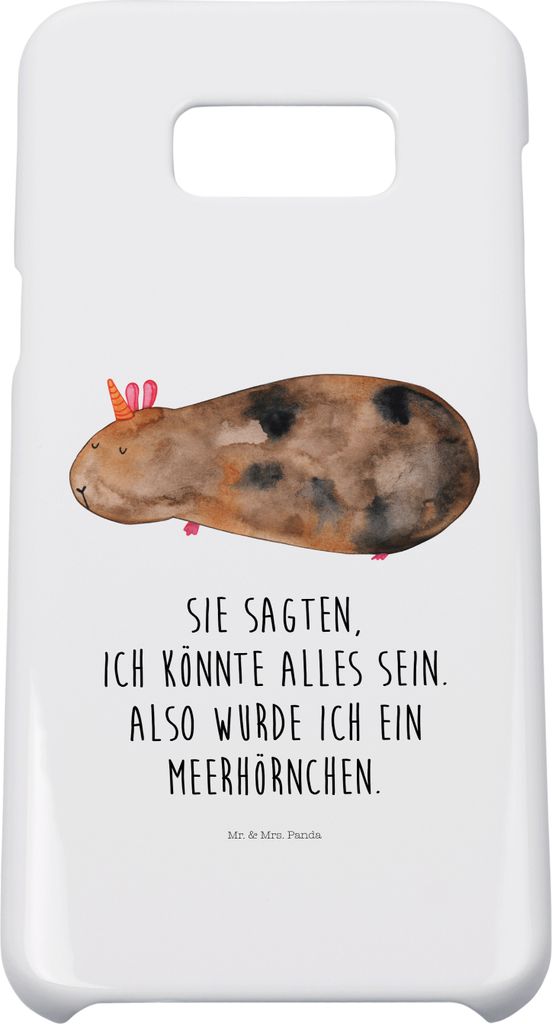 Mr. & Mrs. Panda Samsung Galaxy S8 plus Handyhülle Einhorn Meerschweinchen - Weiß - Geschenk, Meerschwein, Meerhörnchen, Handycover, Handy, Cove...