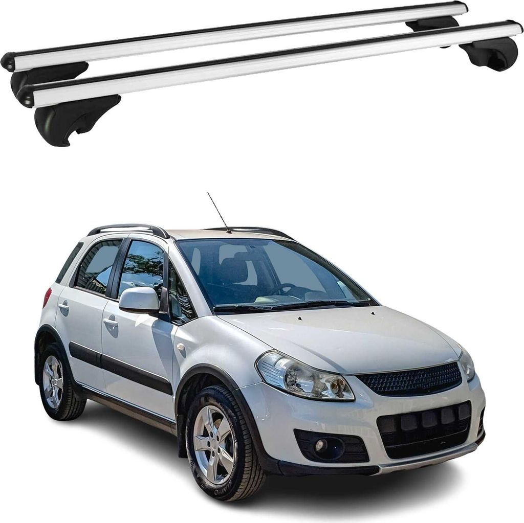 Dachträger Grundtäger für Suzuki SX4 2006-2013 75kg Alu Silber 2 tlg