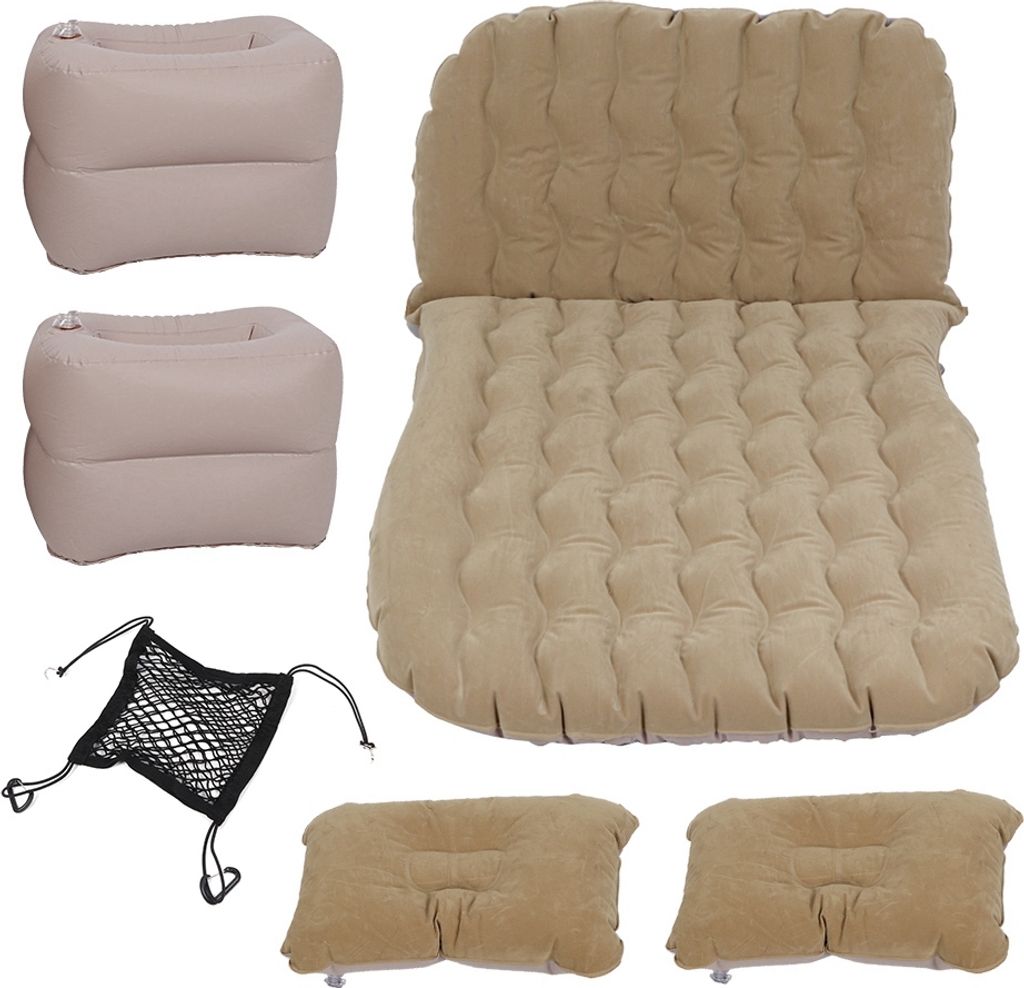 Auto Reise faltbare Luft Aufblasen Bett Matratze mit Kissen für Kind Erwachsene (Beige)